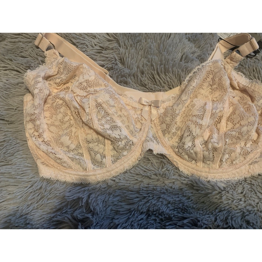 Pleasure‎ State 36G Ebony Bra NWT $90 Retail Shell/Soft Pink Color